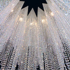 Eurofase 29052-011 Chrome Cohen, Chandelier, 24-light, 67'', Chrome, Mixed Glass Image 6