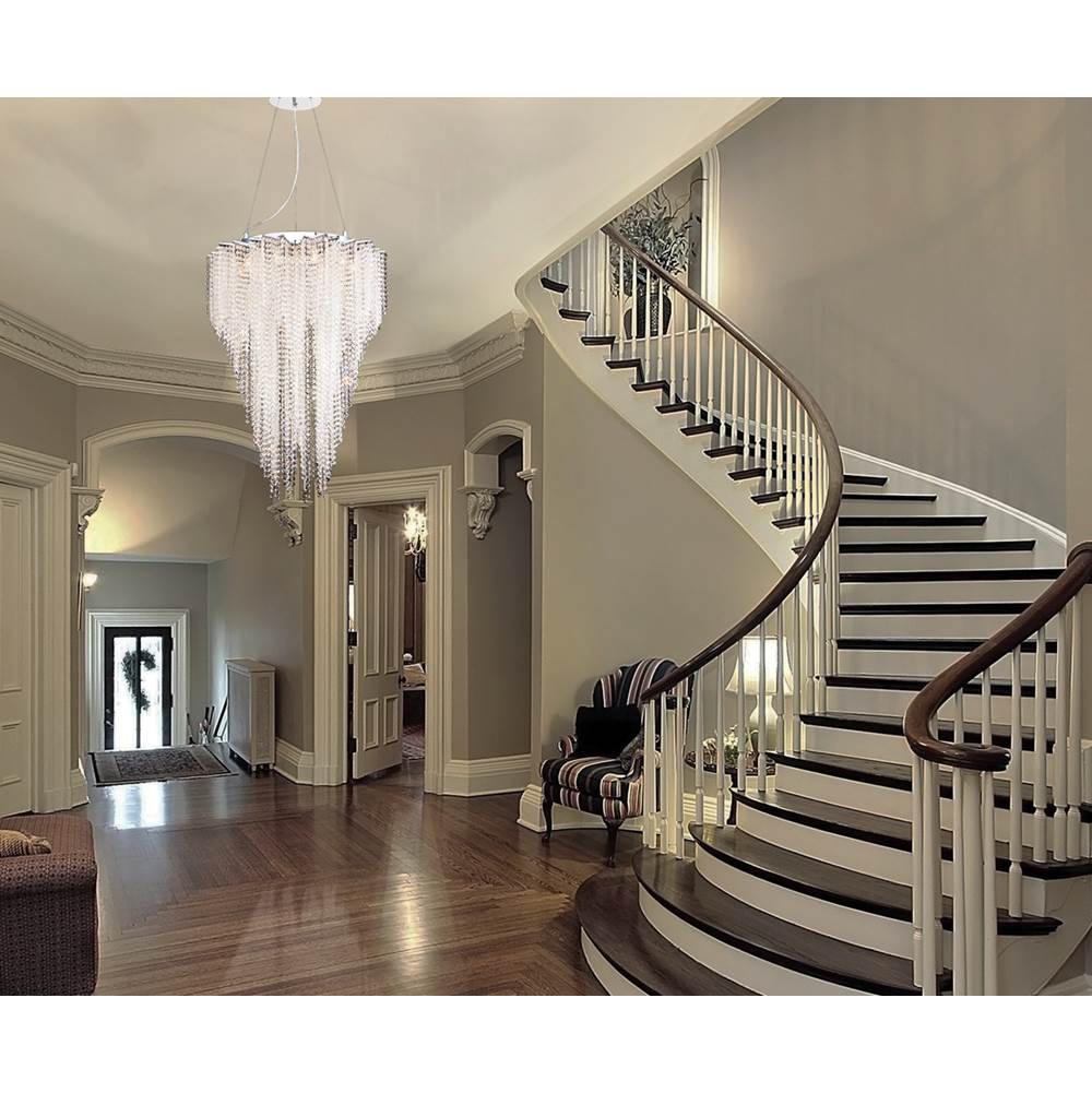 Eurofase 29052-011 Chrome Cohen, Chandelier, 24-light, 67'', Chrome, Mixed Glass Image 2