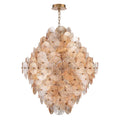 Eurofase Sue Anne Sue-anne, Chandelier, 27-light, 45'', Matte Gold, Clear-amber Glass