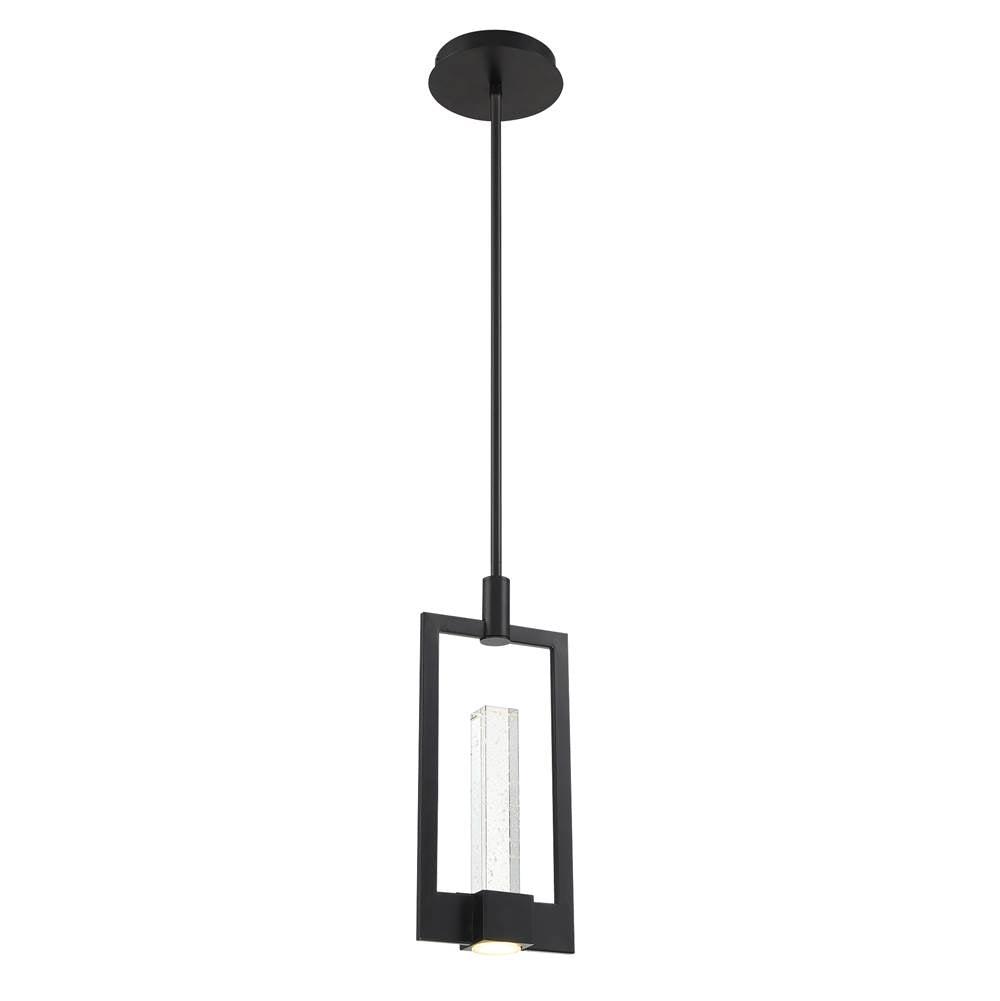 Eurofase Hanson, Pendant, 2-light, 17'', Matte Black, Clear Glass