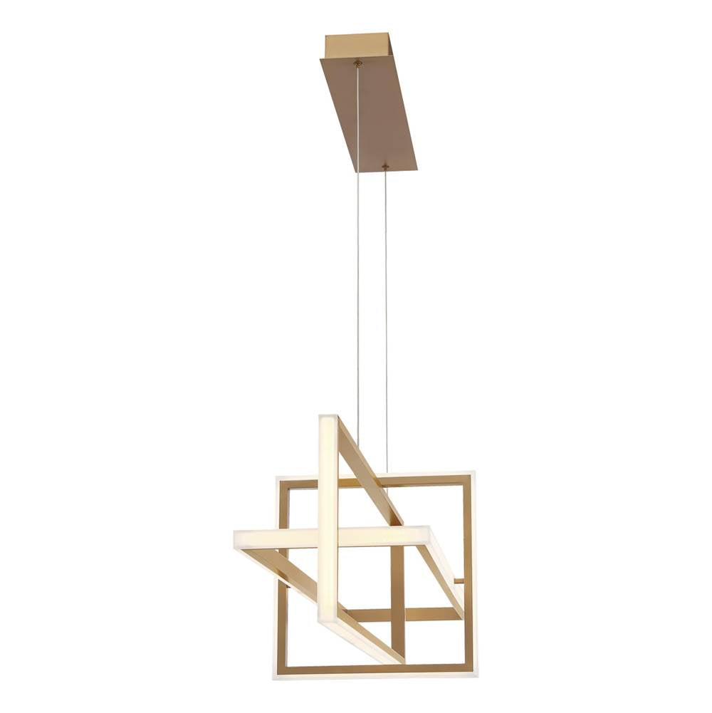 Eurofase Bordo, Chandelier, 3-light, 56'', Satin Gold Paint, White Acrylic