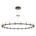 Eurofase Albany, Chandelier, 21-light, 60'', Brass-black Mix, White Acrylic