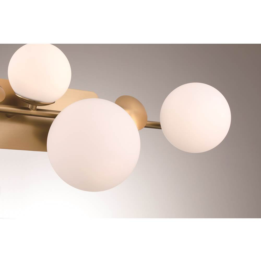 Eurofase 49086-010 Gold Vine, Vanity, 4lt, Gold, Opal Glass Image 3