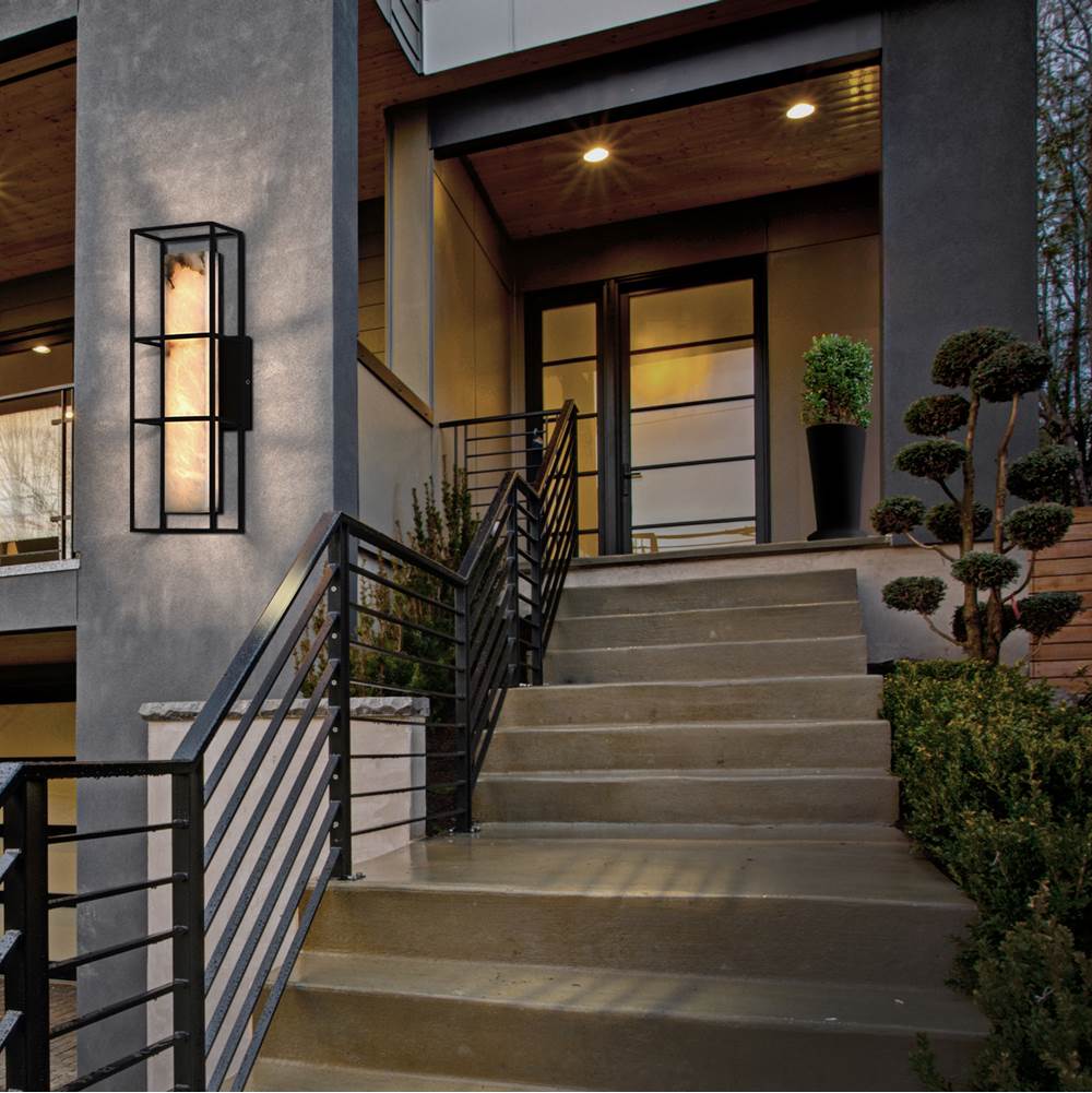 Eurofase Blakley, Outdoor , 16'', Matte Black, Alabaster