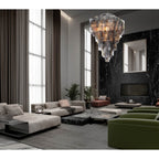 Eurofase Altesa, Chandelier, 46-light, 59'', Chrome, Mixed Glass