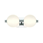 Eurofase 47192-027 Polished Nickel Palmas, Vanity, 2lt, 15'', Polished Nickel, White Glass Image 1