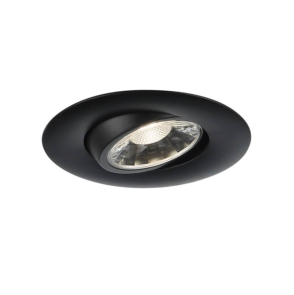 Eurofase Midway 3'' 8w 1 Light Round Gimbal Trim 5cct Black