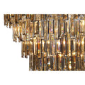 Eurofase 31889-018 Chrome Vienna, Chandelier, 28-light, 48'', Chrome, Amber Glass Image 1