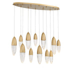 Eurofase 43861-035 Satin Gold Paint Ecrou, Chandelier, 12-light, 44'', Satin Gold Paint, Clear Glass Image 2
