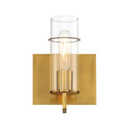 Eurofase Pista, Wall Sconce, 9'', Gold, Clear Glass