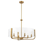 Eurofase 38155-017 Gold Campisi, Chandelier, 6-light, 28'', Gold, Clear Glass Image 1