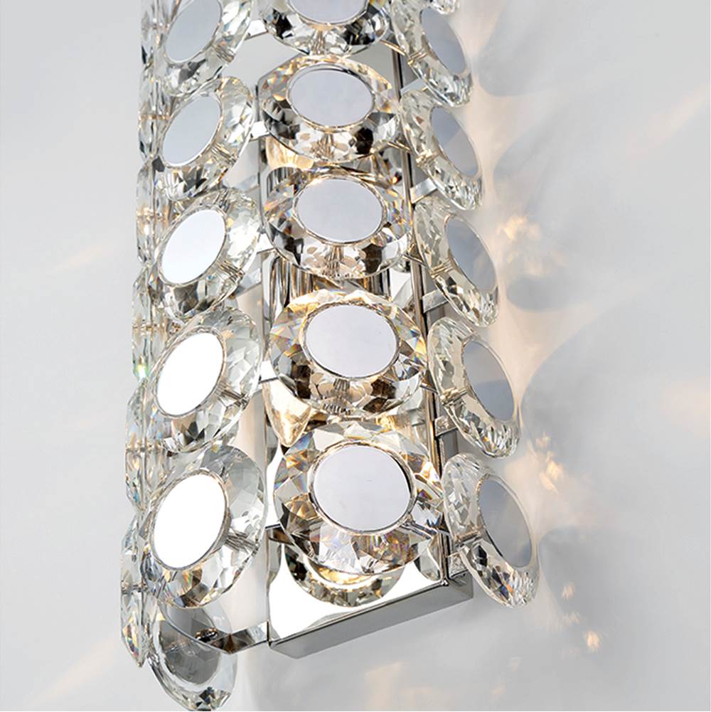 Eurofase 44283-018 Chrome Perrene, Wall Sconce, 2-light, 19'', Chrome, Clear Glass Image 4