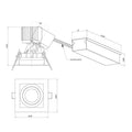 Eurofase 28722-30-014 White Amigo 15w 1 Light Square Trim Gimbal 3000k White Image 1