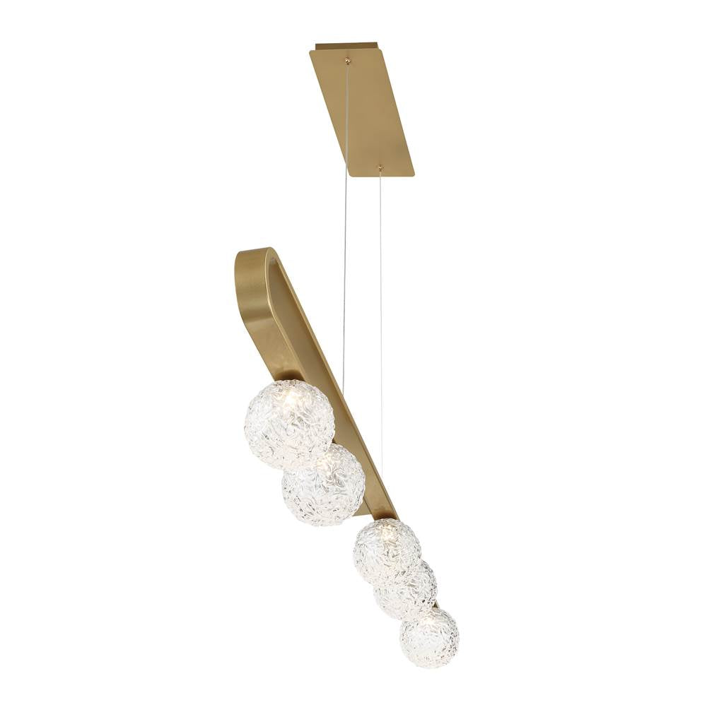 Eurofase 37351-014 Satin Gold Paint Phillimore, Chandelier, 5-light, 45'', Satin Gold Paint, Clear Glass Image 5