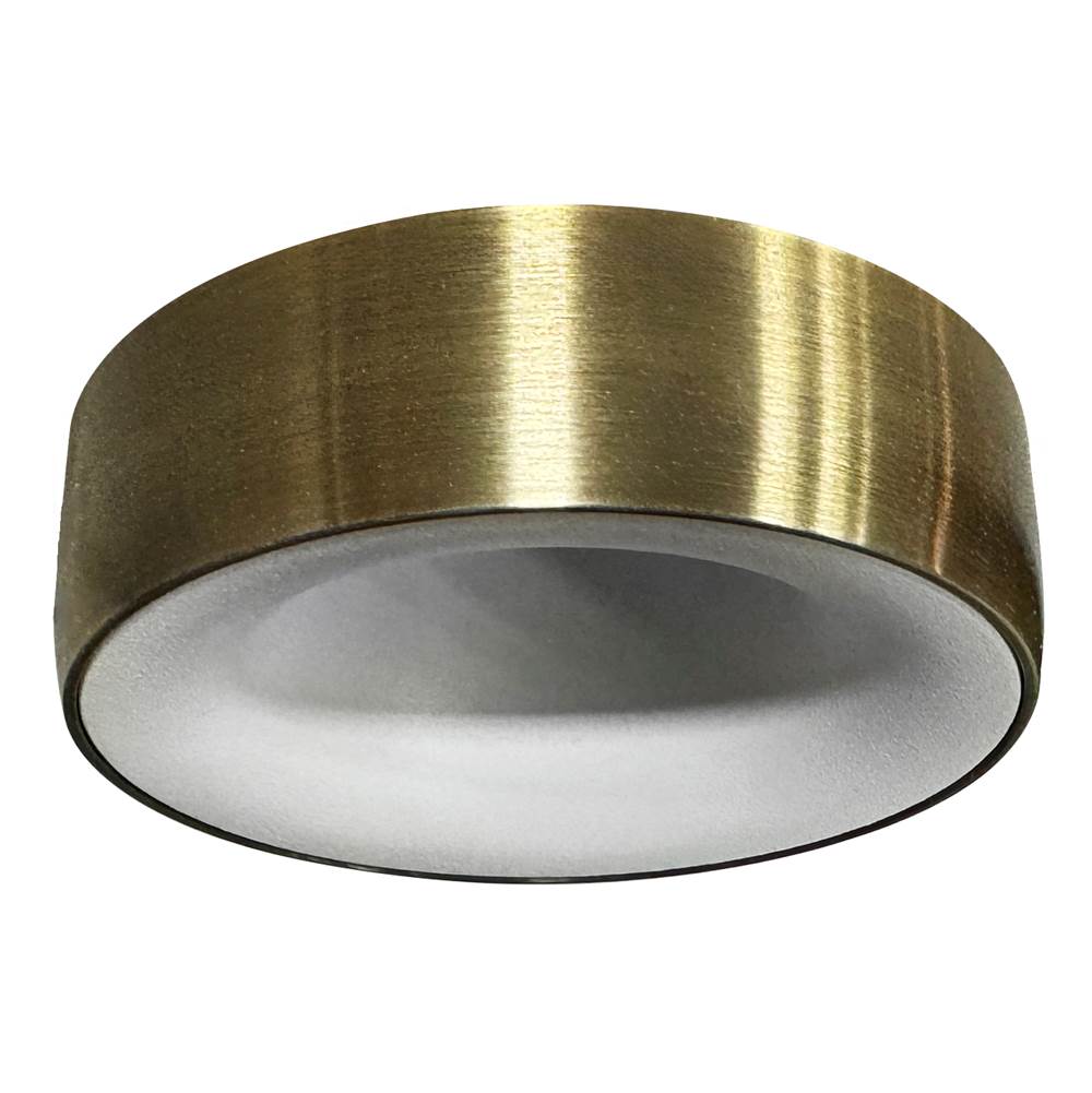 Eurofase Echo 15w White Trim Wide 3000k Clear Lens Brass Ring