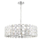 Eurofase Perrene, Chandelier, 8-light, 32'', Chrome, Clear Glass