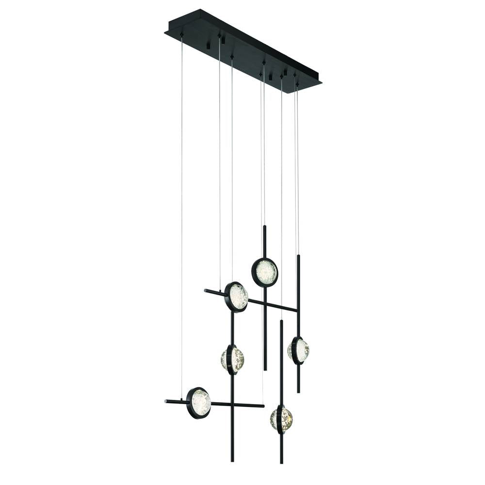 Eurofase 47255-029 Anodized Black Barletta, Chandelier , 6-light, 32'', Anodized Black Image 2