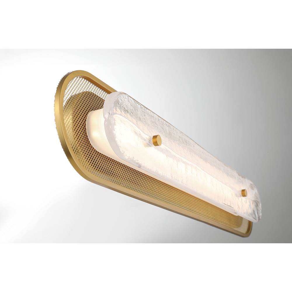 Eurofase 49174-014 Gold Tramore, Wall Sconce, 30'', Gold, Silver Glass Image 4