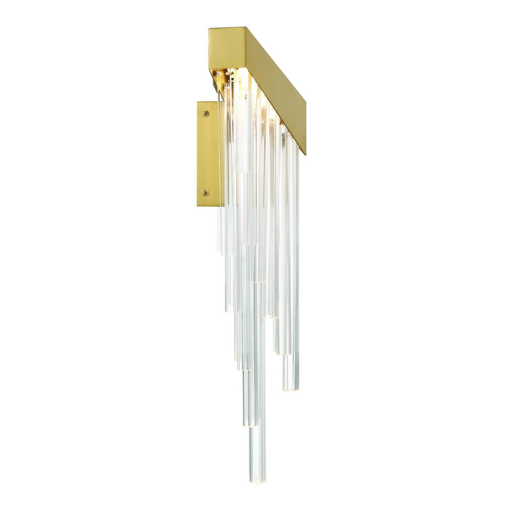 Eurofase Vivien, Wall Sconce, 20'', Matte Gold, Crystalic Acrylic