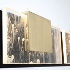 Eurofase 45346-019 Gold Black Mix Kasha, Vanity, 3lt, 28'', Gold-black Mix, Clear-white Acrylic Image 3