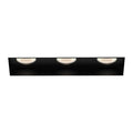 Eurofase Tango 15w 3 Light Black Trimless Wide 3500k Clear Lens