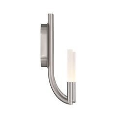 Eurofase 49009-026 Brushed Nickel Olette, Wall Sconce, 2-light, 17'', Brushed Nickel, Frosted Acrylic Image 1