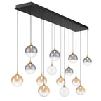 Eurofase 48938-040 Gold Iissa, Chandelier, 14-light, 72'', Gold, Mixed Glass Image 3