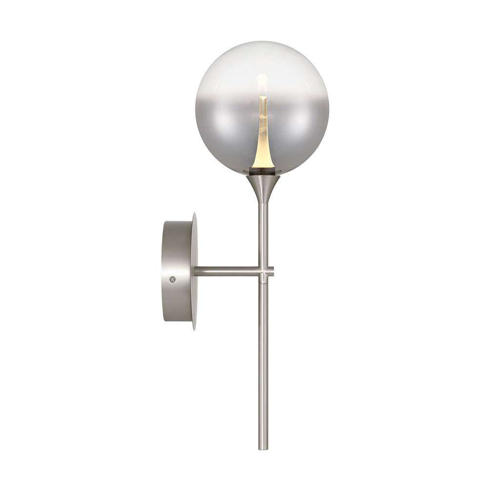 Eurofase Iissa, Wall Sconce, 19'', Satin Nickel, Smoked Glass