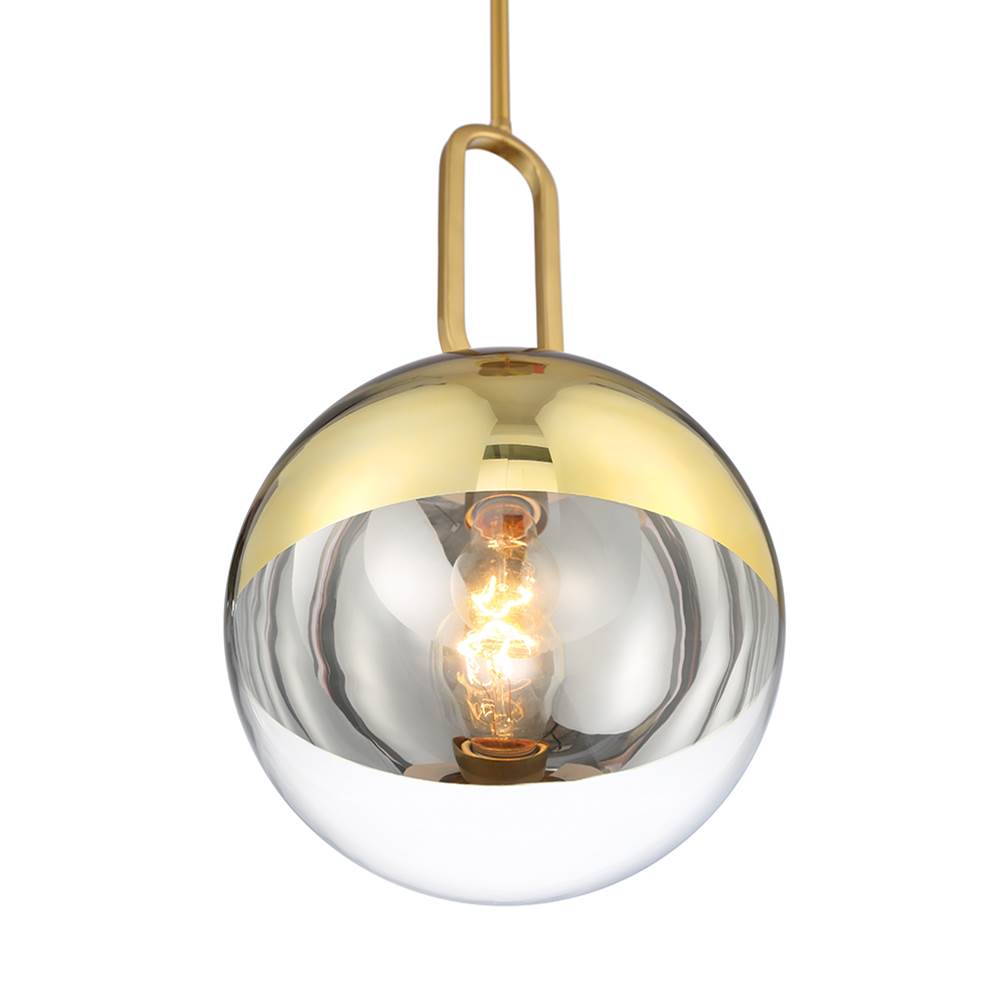 Eurofase 37349-011 Gold Prospect, Pendant, 12'', Gold, Clear Glass Image 1