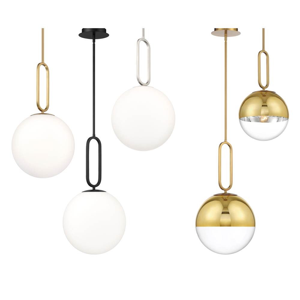Eurofase 37231-039 Gold Prospect, Pendant, 10'', Gold, White Glass Image 3