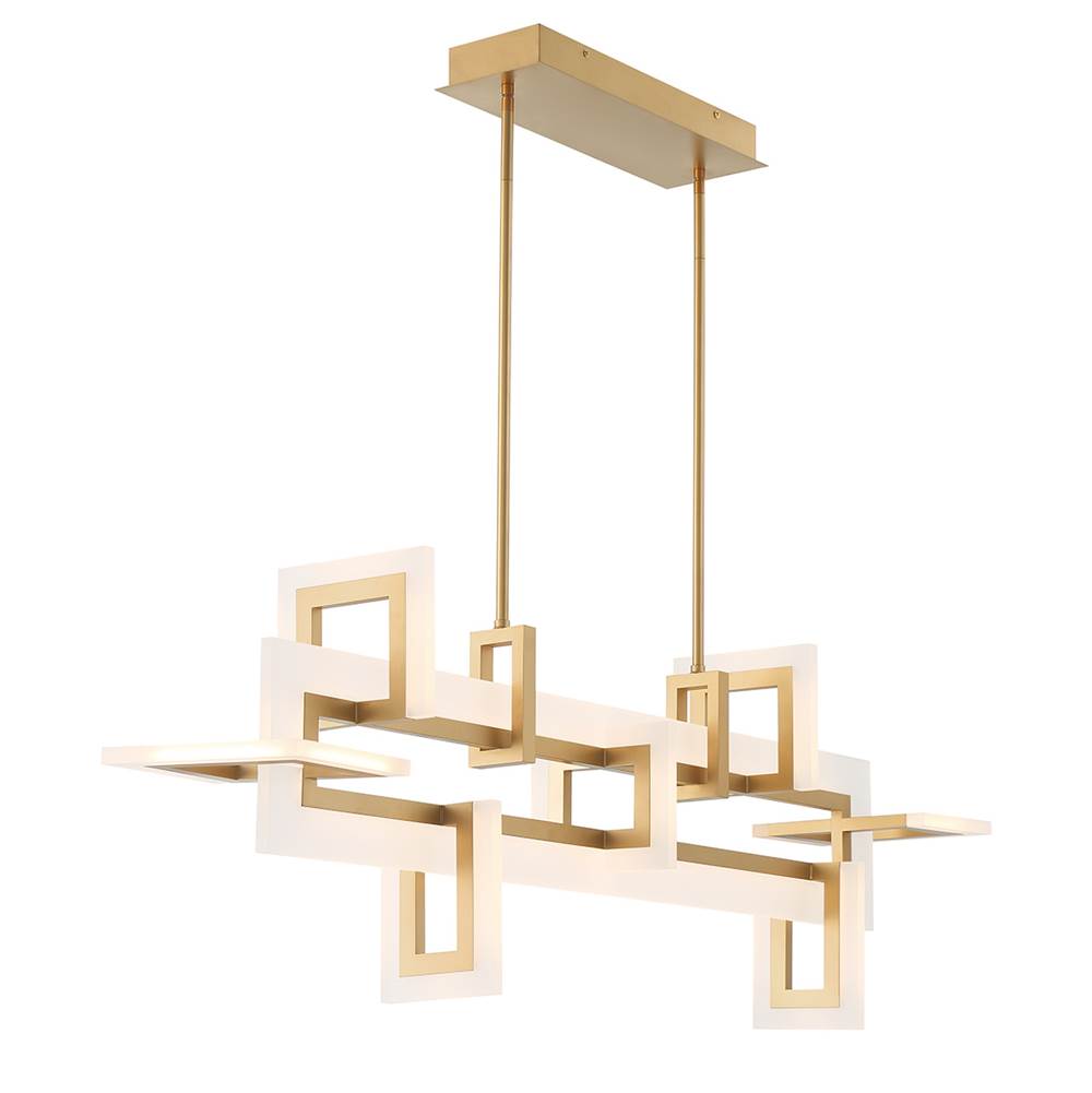 Eurofase 45719-011 Matte Gold Inizio, Chandelier , 48'', Matte Gold Image 1