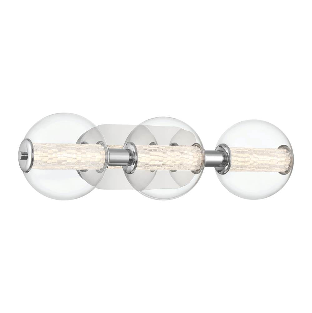 Eurofase 46809-018 Chrome Atomo, Vanity, 3lt, 25'', Chrome, Clear Glass Image 2
