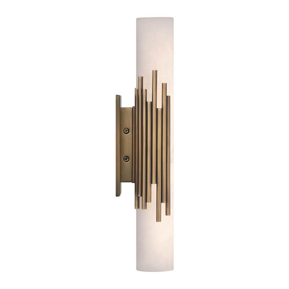 Eurofase 49031-010 Antique Brass Venna, Wall Sconce , 16'', Antique Brass, Alabaster Image 1