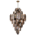 Eurofase 43873-012 Brushed Brass Cocolina, Chandelier, 39-light, 71'', Brushed Brass, Mixed Glass Image 2