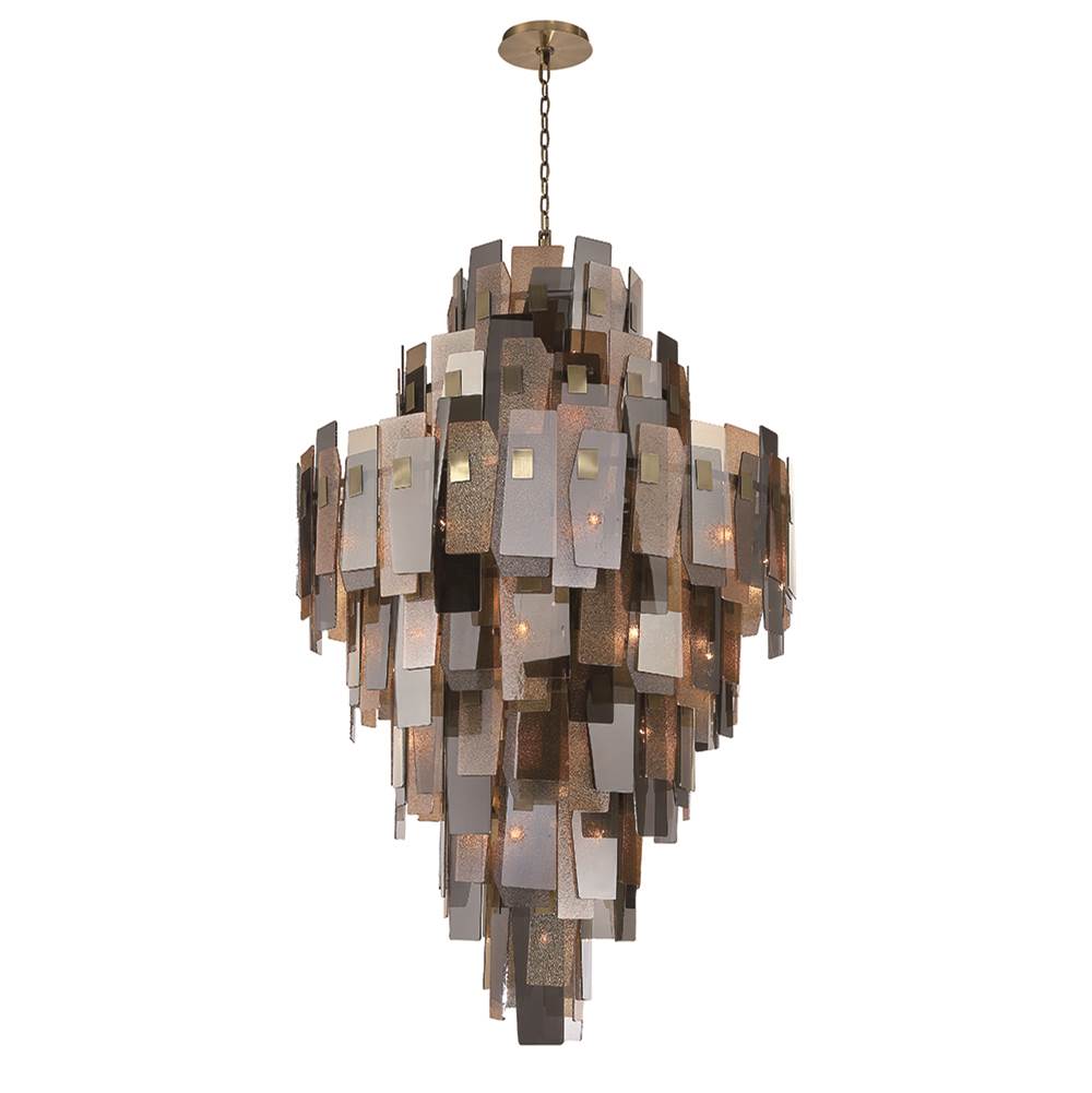 Eurofase 43873-012 Brushed Brass Cocolina, Chandelier, 39-light, 71'', Brushed Brass, Mixed Glass Image 2