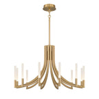 Eurofase Olette, Chandelier, 12-light, 36'', Gold, Frosted Acrylic
