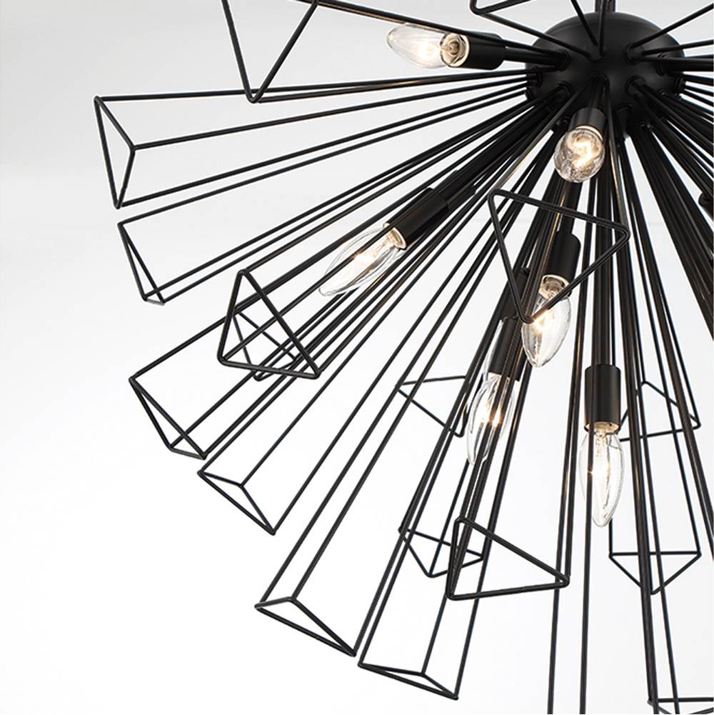 Eurofase 43863-013 Matte Black Dendelio, Chandelier , 13-light, 30'', Matte Black Image 1