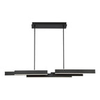Eurofase 37065-010 Matte Black Cameno, Chandelier, 55'', Matte Black, White Acrylic Image 5