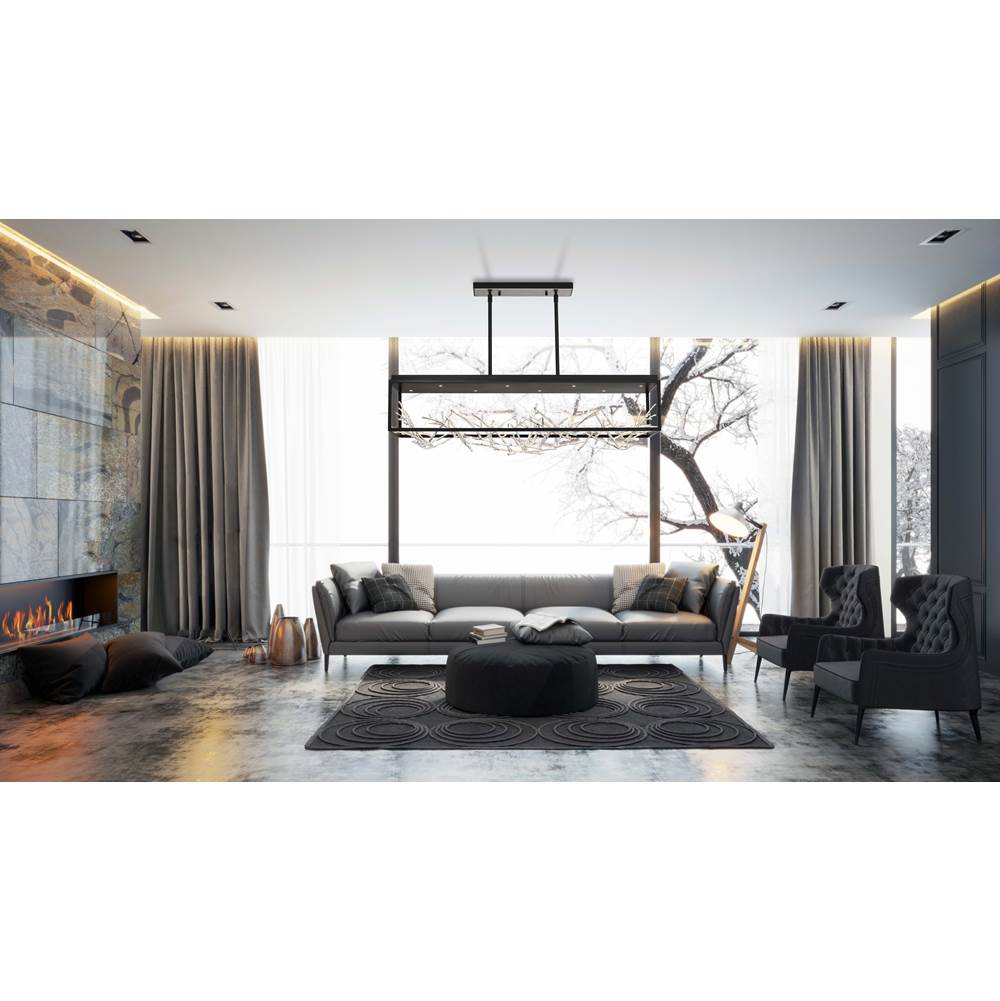 Eurofase 35642-023 Silver Black Mix Aerie, Chandelier , 8-light, 42'', Silver-black Mix Image 1