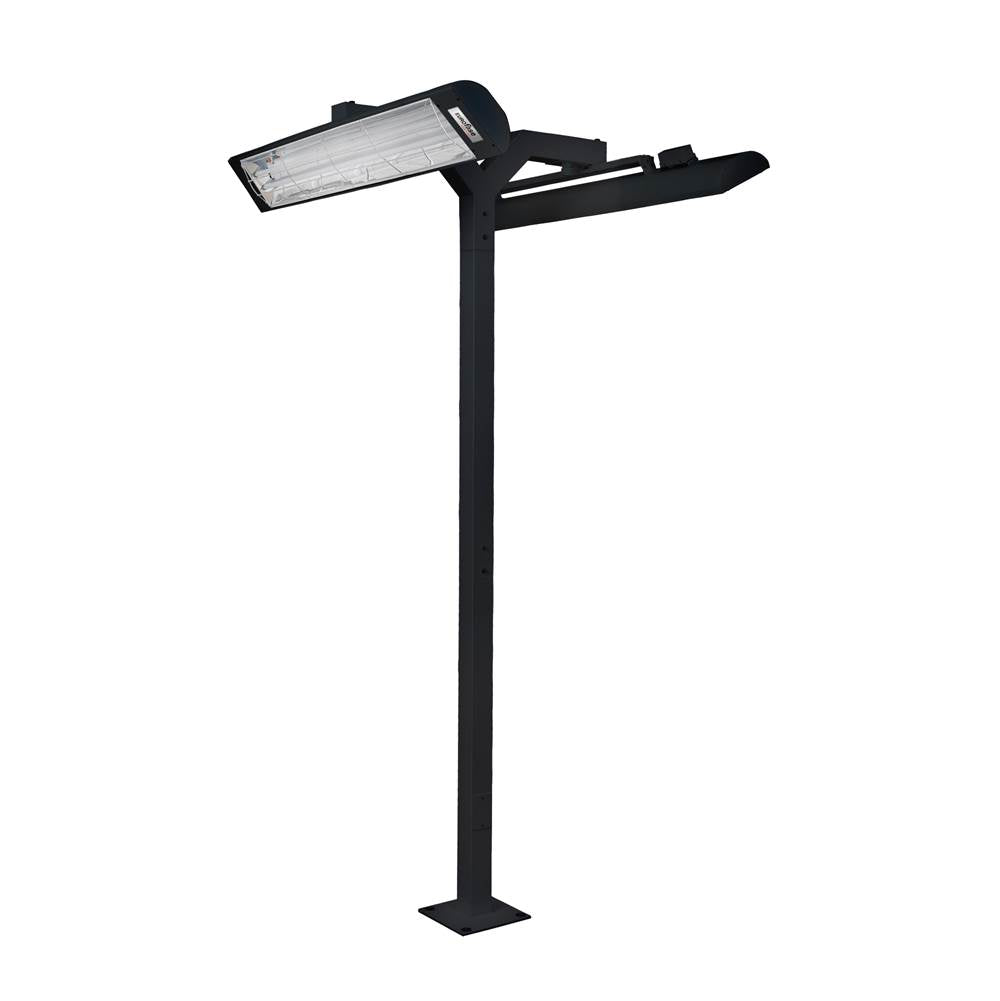 Eurofase Pole Mount Eurofase Ef3908pmdb 39 Inch 8ft Black Pole Mount With Double Crossbar