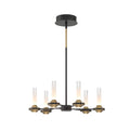 Eurofase Torcia, Chandelier, 6-light, 24'', Matte Black, White Acrylic