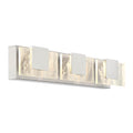 Eurofase 45346-025 Chrome Kasha, Vanity, 3lt, 28'', Chrome, Clear-white Acrylic Image 1