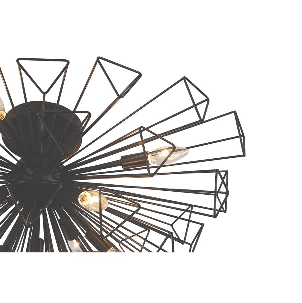 Eurofase 46762-016 Matte Black Dendelio, Chandelier , 9-light, 30'', Matte Black Image 1
