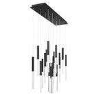 Eurofase 46771-018 Matte Black Benicio, Chandelier, 18-light, 42'', Matte Black, Clear Glass Image 1