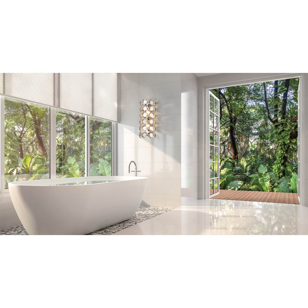 Eurofase 44283-018 Chrome Perrene, Wall Sconce, 2-light, 19'', Chrome, Clear Glass Image 5