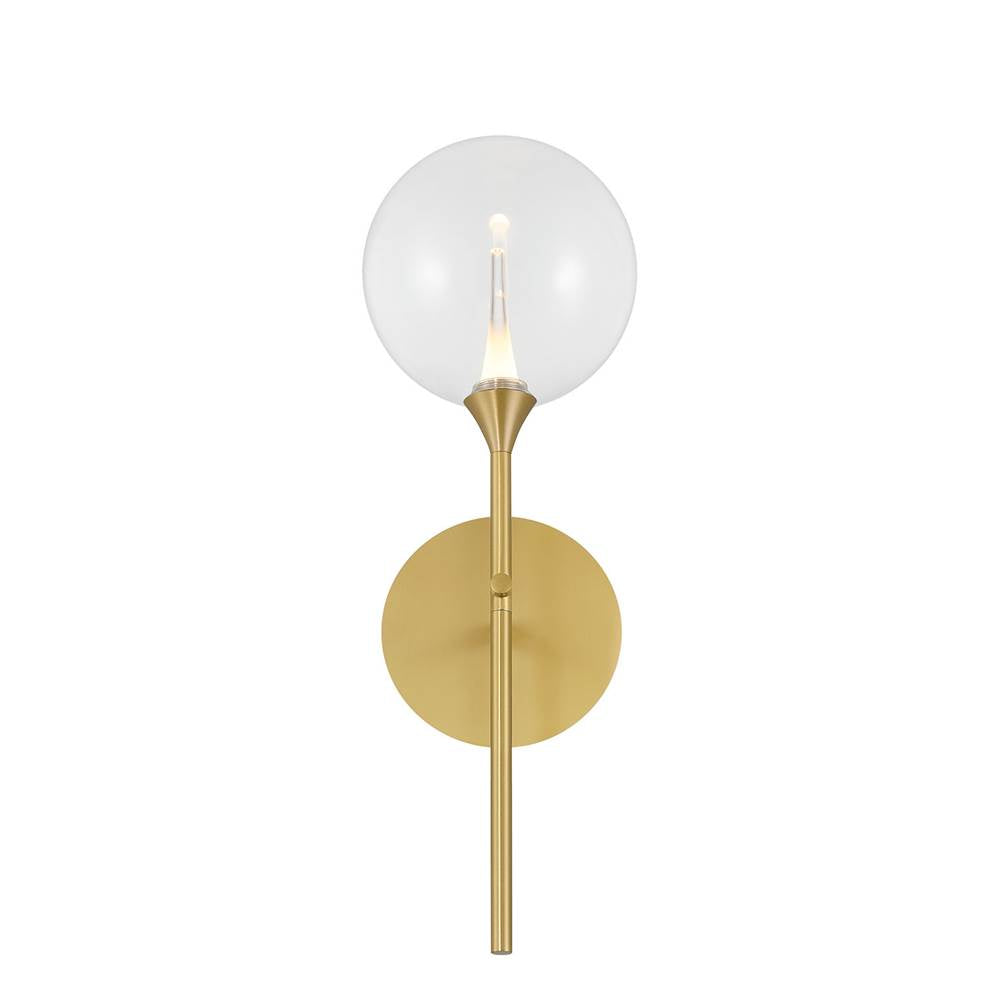 Eurofase 48910-019 Gold Iissa, Wall Sconce, 19'', Gold, Clear Glass Image 3