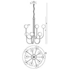 Eurofase 48926-032 Matte Black Iissa, Chandelier, 10-light, 40'', Matte Black, Amber Glass Image 1
