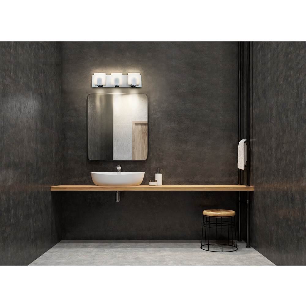Eurofase 34143-018 Chrome Canmore, Vanity, 3lt, 20'', Chrome, Clear Glass Image 1