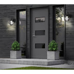 Eurofase 47197-015 Powder Coat Black Caswell, Outdoor, 18'', Powder Coat Black, Smoked Glass Image 3