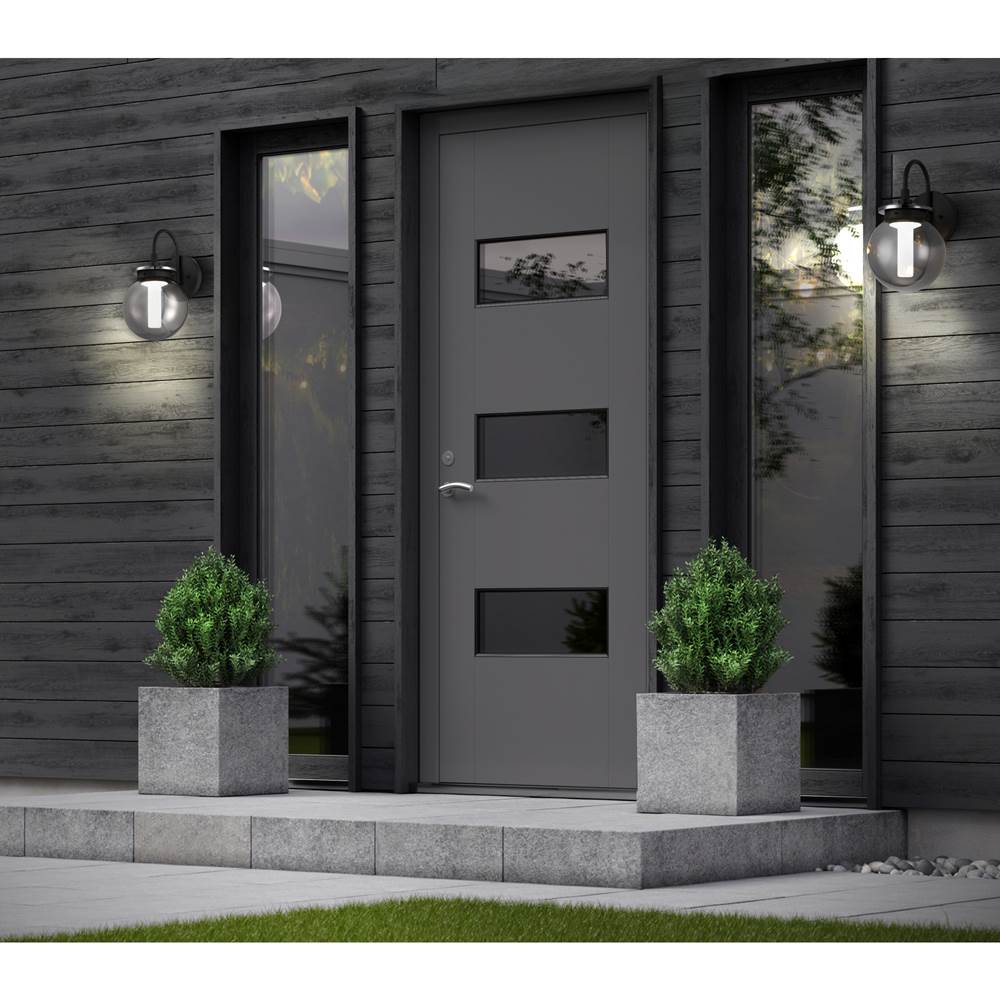 Eurofase 47197-015 Powder Coat Black Caswell, Outdoor, 18'', Powder Coat Black, Smoked Glass Image 3